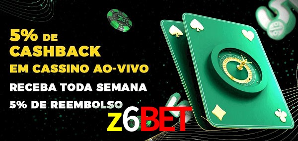 Promoções do cassino ao Vivo z6bet